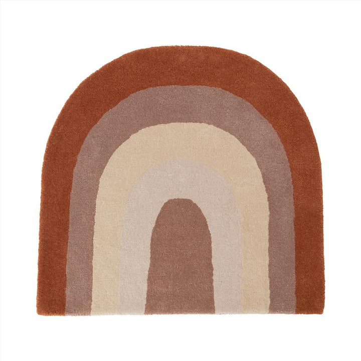 OYOY – Regenbogen-Teppich in Choko