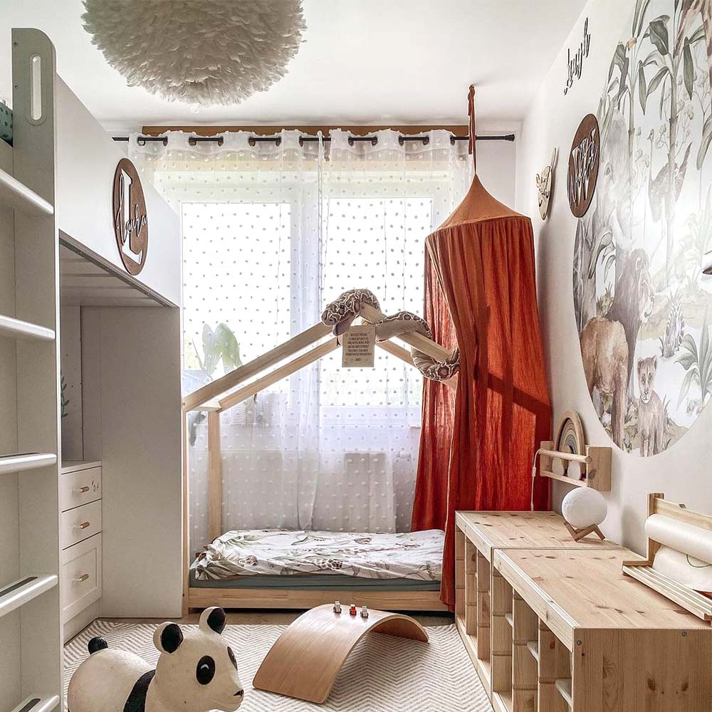 Sticker mural Savanna World en cercle