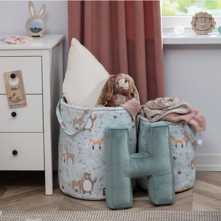 Coussin en velours avec lettre C (différentes couleurs)