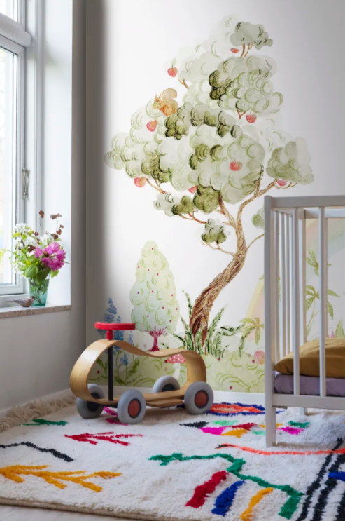 Benutzerdefinierte Wandbild für Kinder - Einhorn Traum Regenbogen