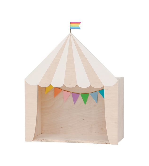 Up Warsaw Circus Wooden Shelf - White