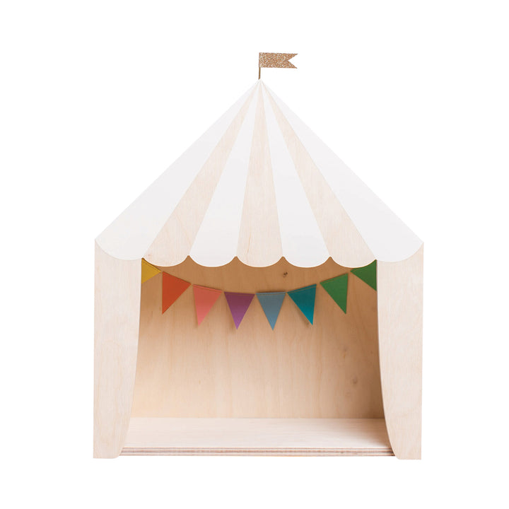 Up Warsaw Circus Wooden Shelf - White