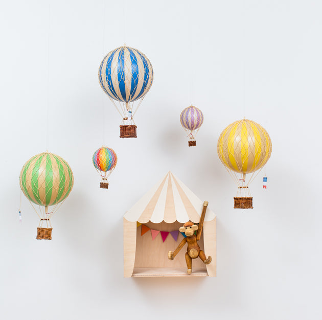 Up Warsaw Circus Wooden Shelf - White