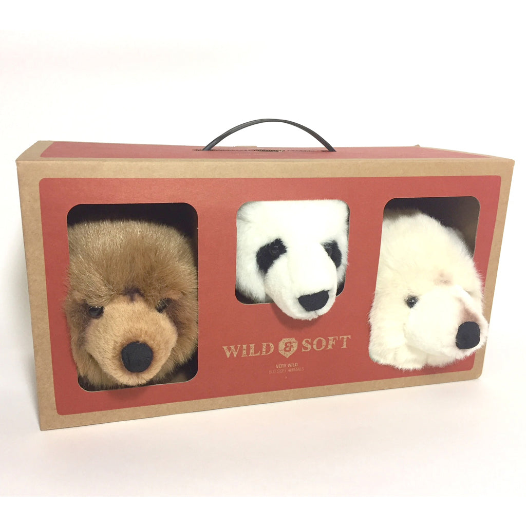 Wild & Soft Mini Wall Toys - Bears Box (3 Pack)