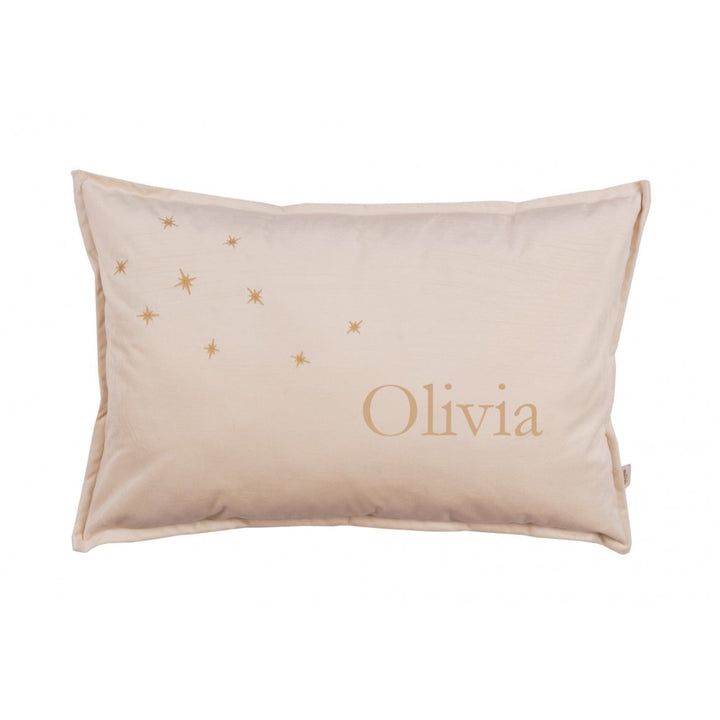 Personalised Luxury Velvet Cushion - Cream