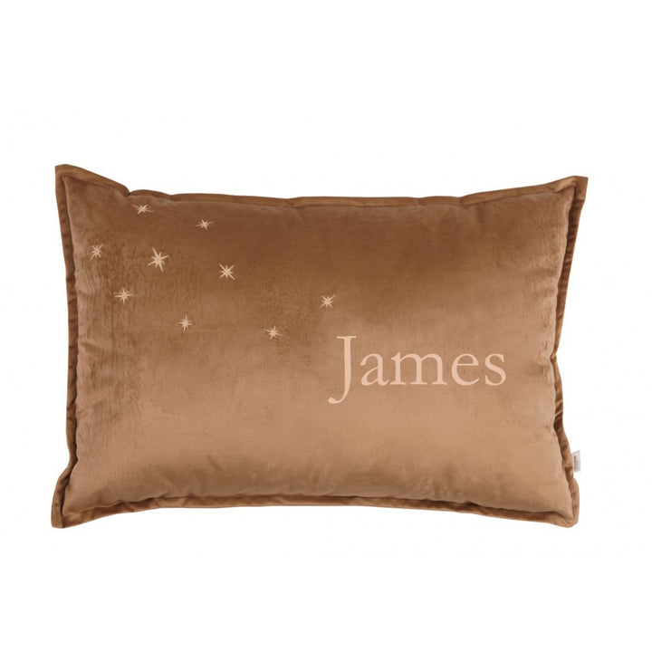 Personalised Luxury Velvet Cushion - Bronze