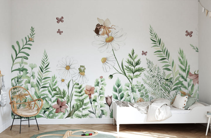 Benutzerdefinierte Wandbild für Kinder - Feengarten