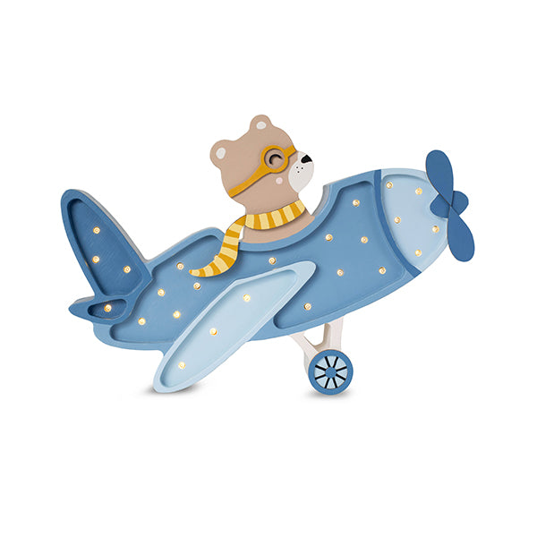 Little Lights Teddy Bear Pilot | Denim Blue