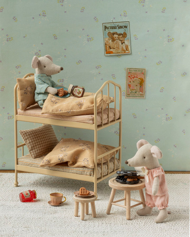 Maileg Mouse Bunk Bed - Wheat