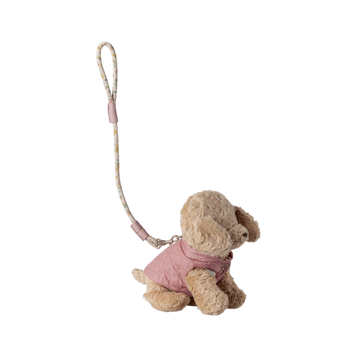 Maileg Puppy Harness & Leash - Dark Rose