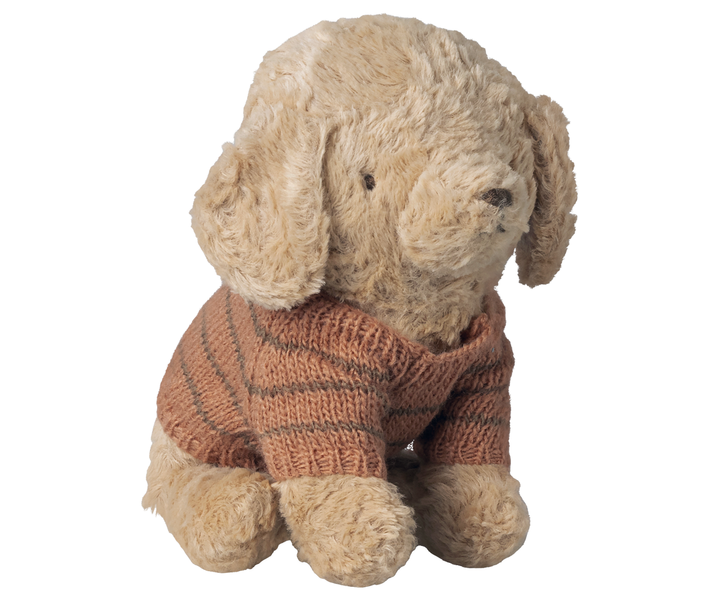 Maileg Puppy Knitted Sweater - Coral