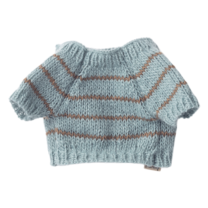 Maileg Puppy Knitted Sweater - Dusty Blue