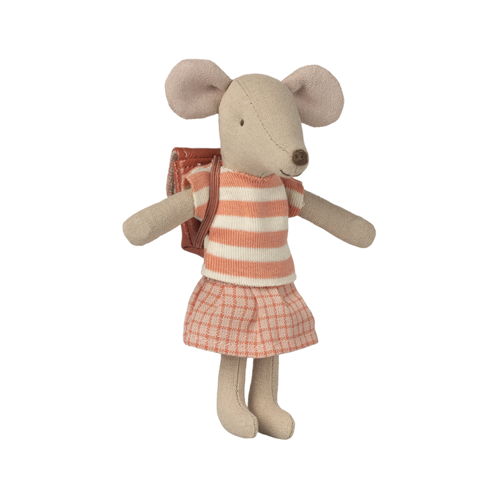 Maileg Tricycle Mouse, Big Sister - Coral