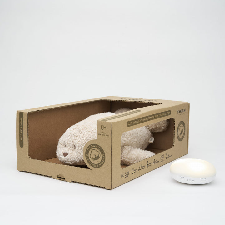 NEW Moonie 2.0 Organic Humming Seal Sleep Aid - Sand