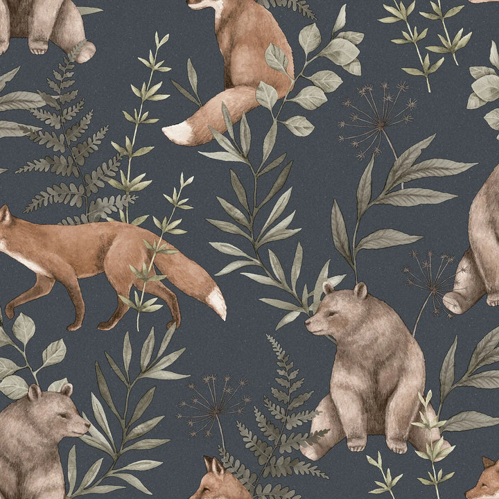 Borastapeter Wallpaper - Wild Forest Blue
