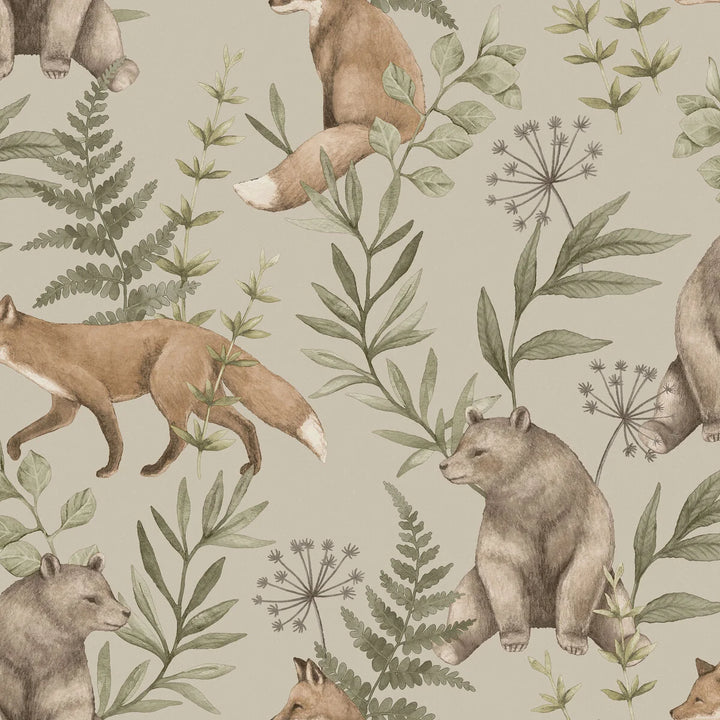 Borastapeter Wallpaper - Wild Forest Beige