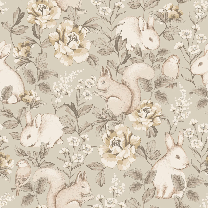 Borastapeter Wallpaper - Magic Forest Beige