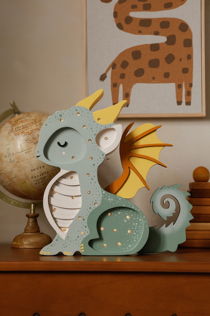 Lampe Dino Little Lights - Bleu Préhistorique