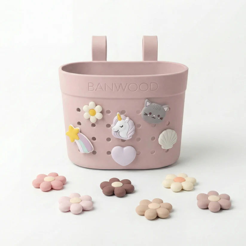 Banwood Pin & Ride Basket - Faded Pink