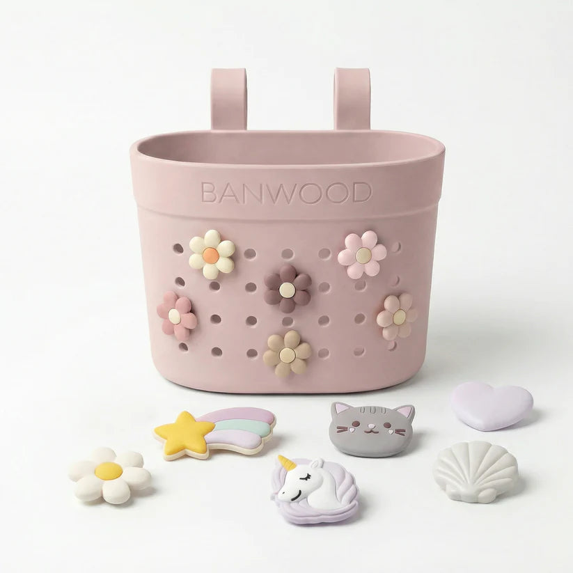 Banwood Pin & Ride Basket - Faded Pink