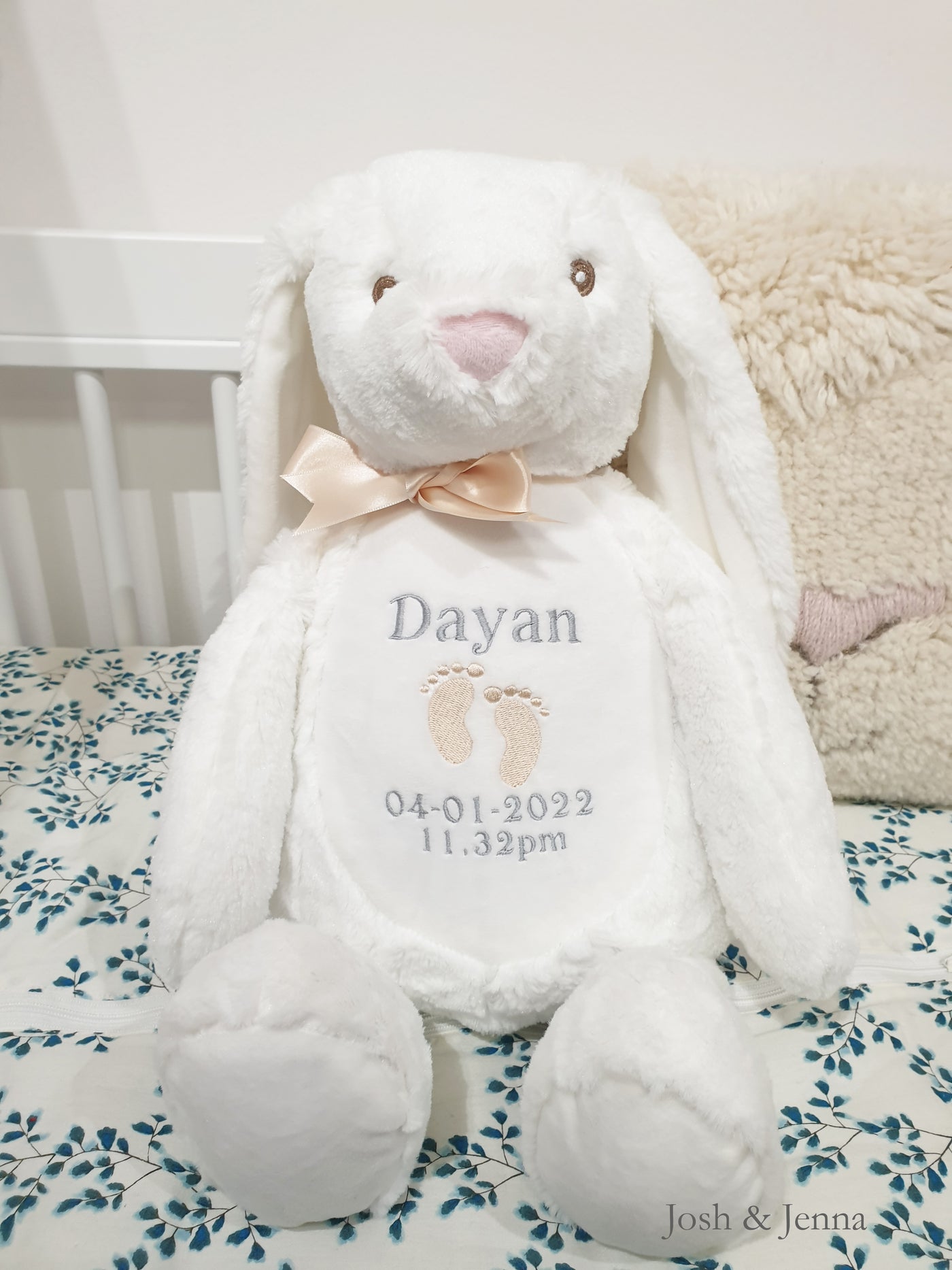 Cherish Me Personalised Bunny - Name & Date Of Birth