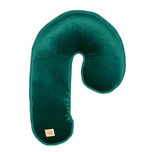 Coussin patchwork de Noël en forme de canne à sucre - Vert