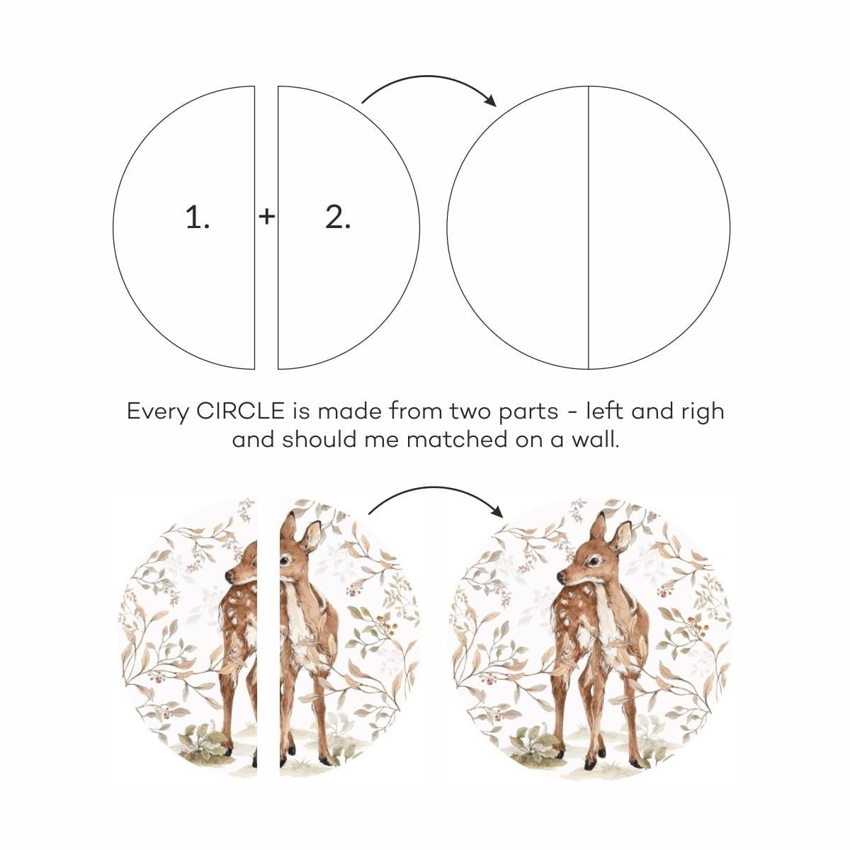 Deer In A Circle Wall Sticker