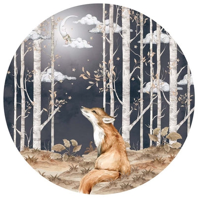 Fox In A Circle Wall Sticker