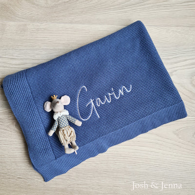 Personalised Signature Bamboo Blanket - Various Colours