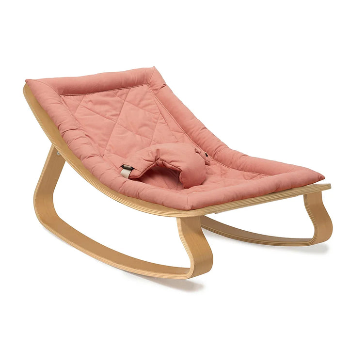 Charlie Crane Levo Baby Rocker - Beech + Bois de Rose Cushion