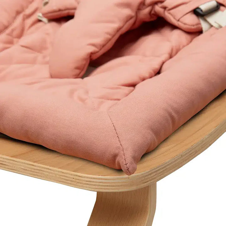 Charlie Crane Levo Baby Rocker - Beech + Bois de Rose Cushion