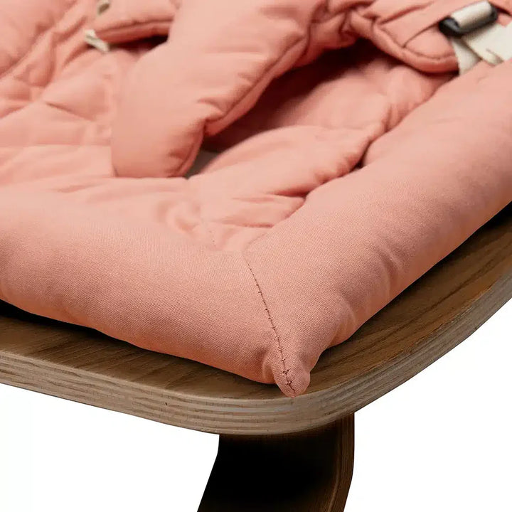 Charlie Crane Levo Baby Rocker - Walnut + Bois de Rose Cushion