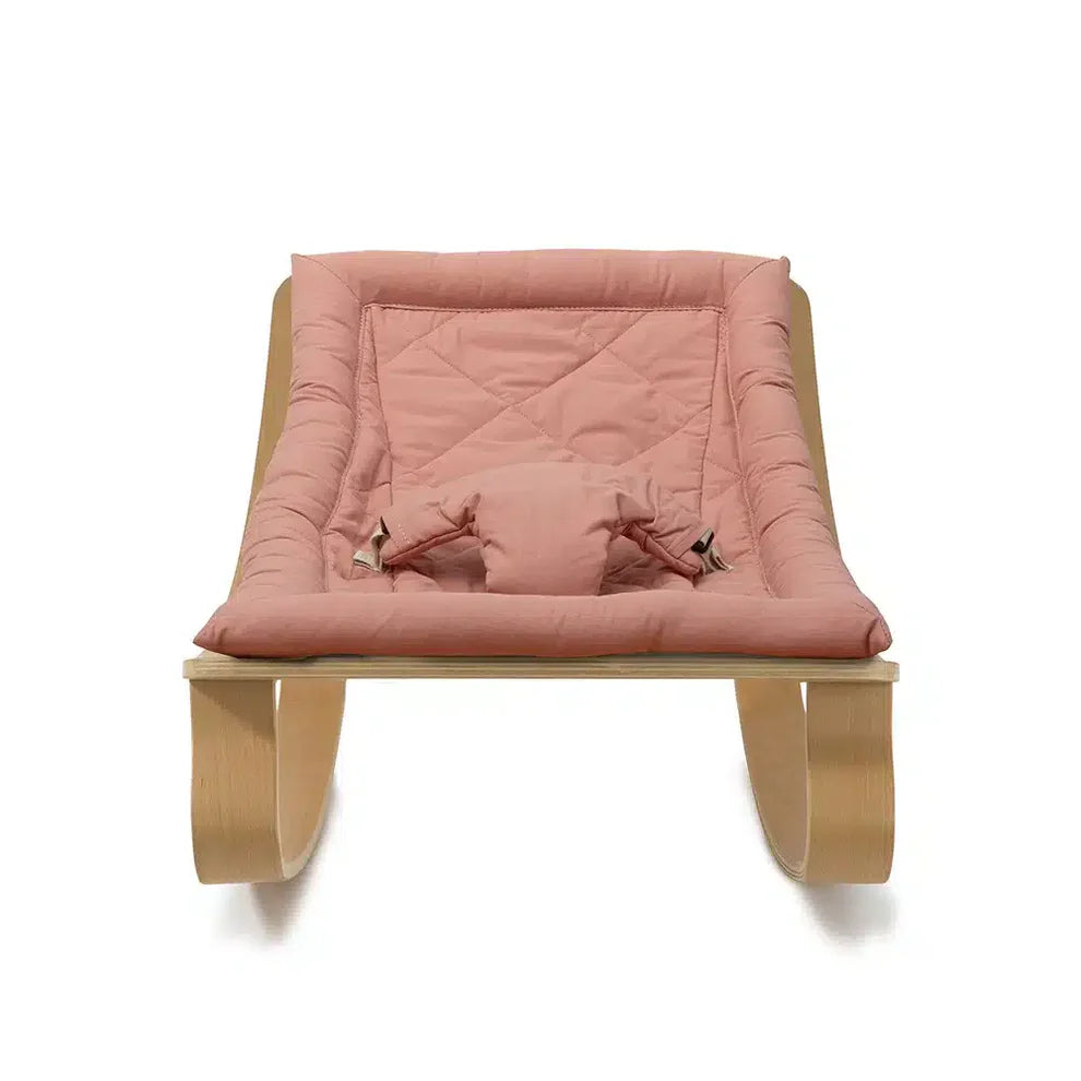 Charlie Crane Levo Baby Rocker - Beech + Bois de Rose Cushion