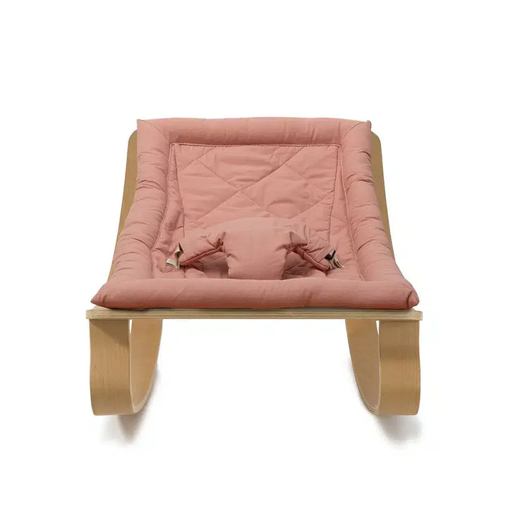 Charlie Crane Levo Baby Rocker - Beech + Bois de Rose Cushion
