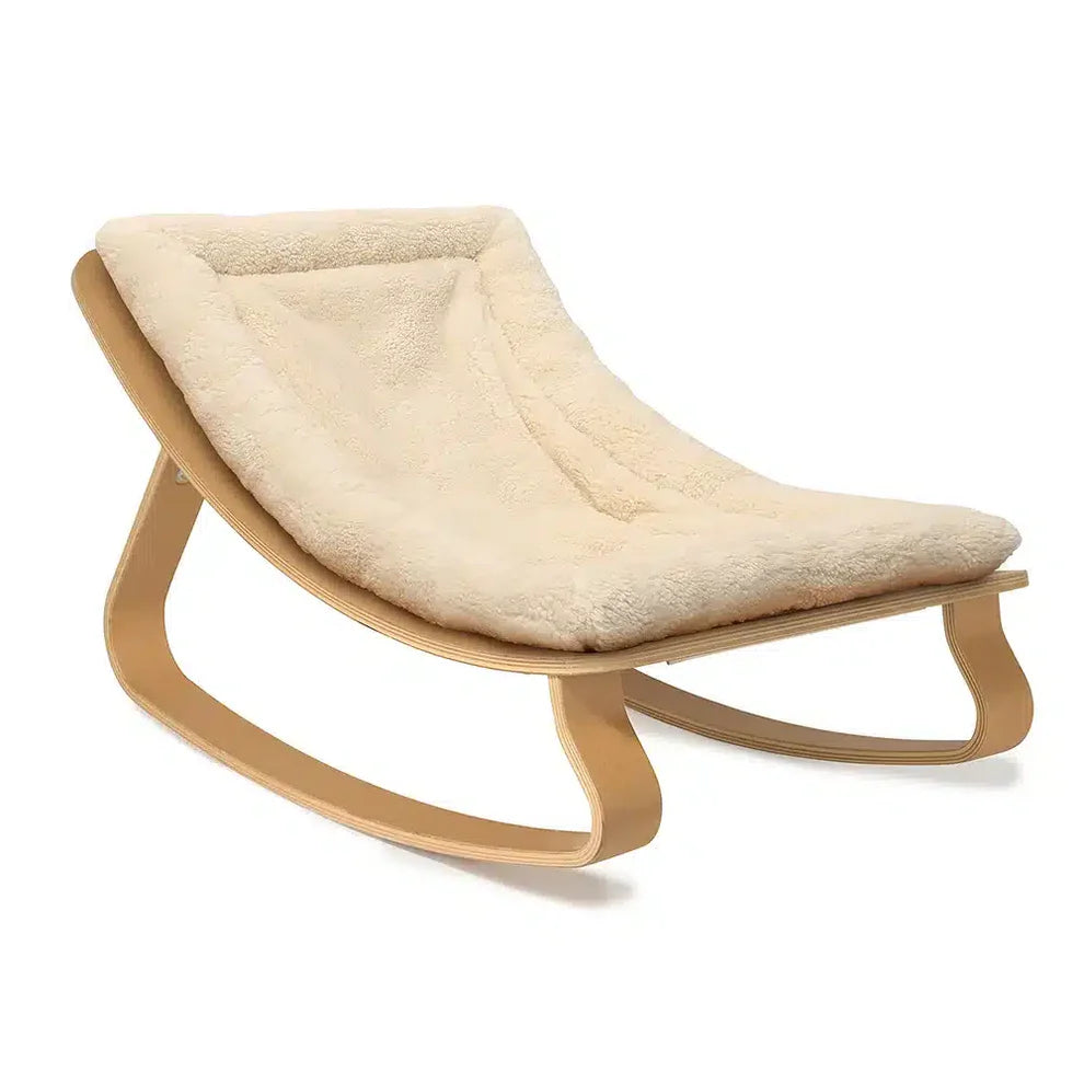 Charlie Crane Levo Baby Rocker - Beech + Fur Milk