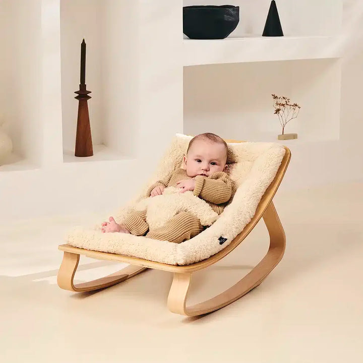 Charlie Crane Levo Baby Rocker - Beech + Fur Milk