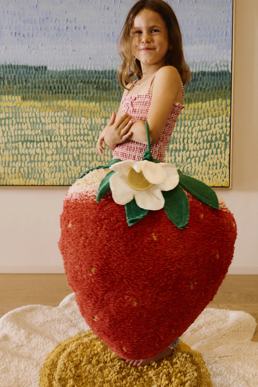 Lorena Canals Bodenkissen - Rosa Gänseblümchen 