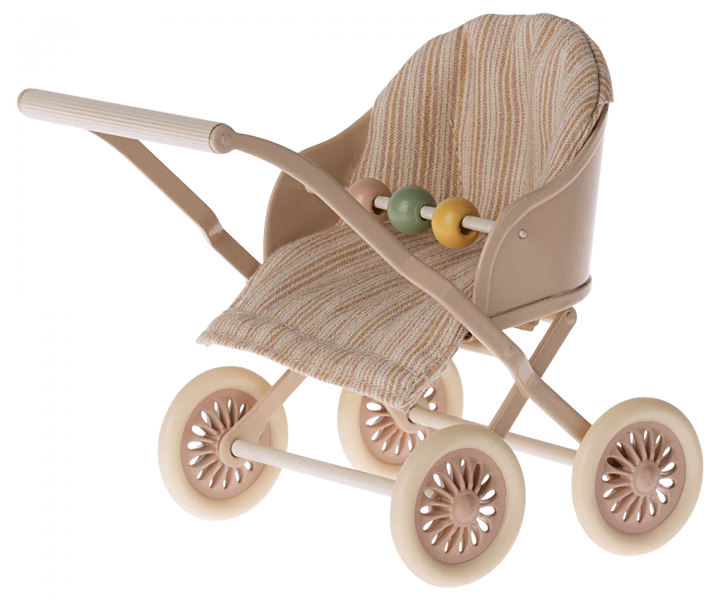 Maileg Kinderwagen mit Babymaus - Blau