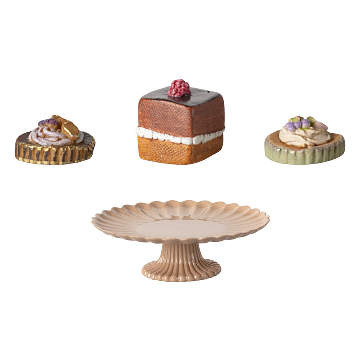 Maileg Gâteau et Présentoir à Gâteaux Mini