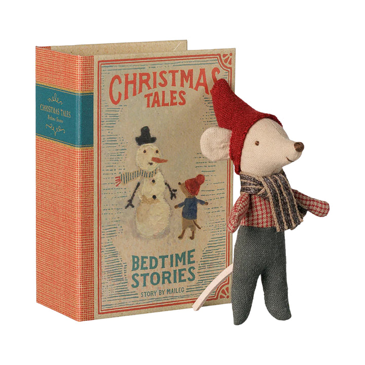Maileg Christmas Baby Mouse In A Book