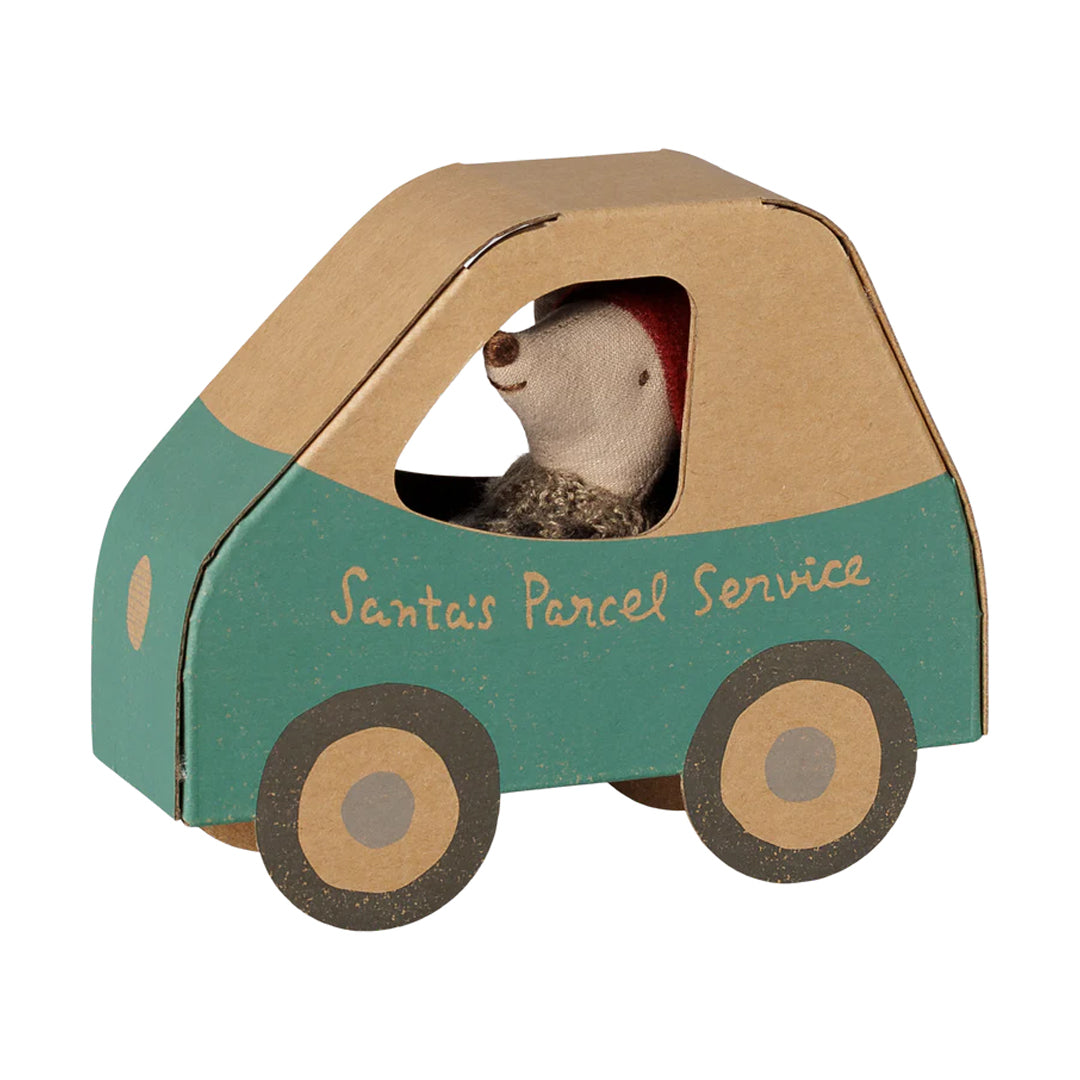 Maileg Christmas Mouse Little Brother in A Car Box