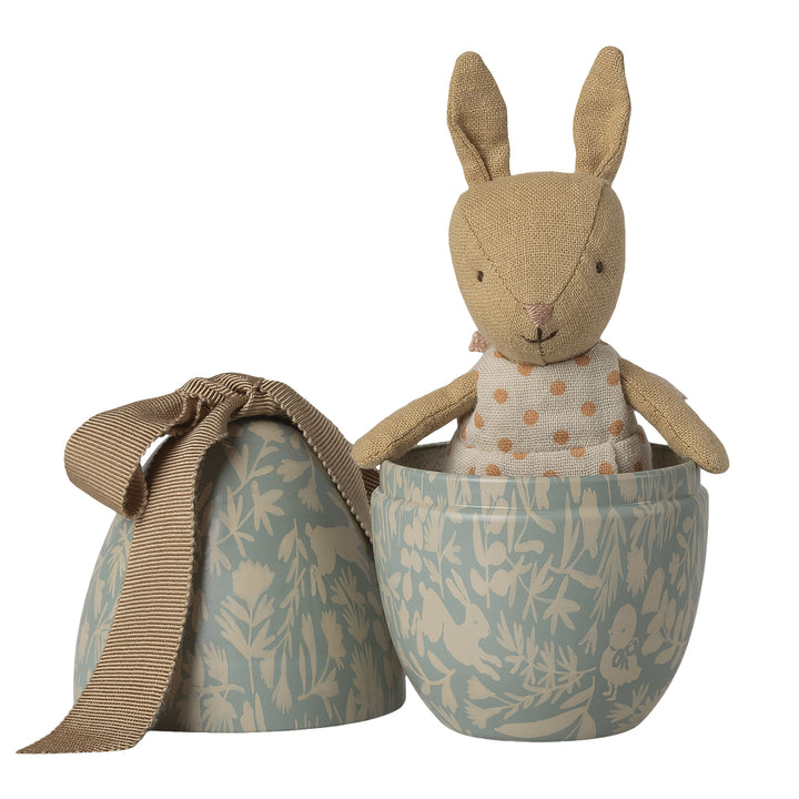 Maileg Easter Egg With Micro Bunny - Mint