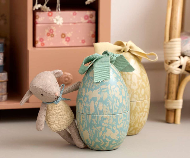 Maileg Easter Egg With Micro Small Lamb - Dusty Mint
