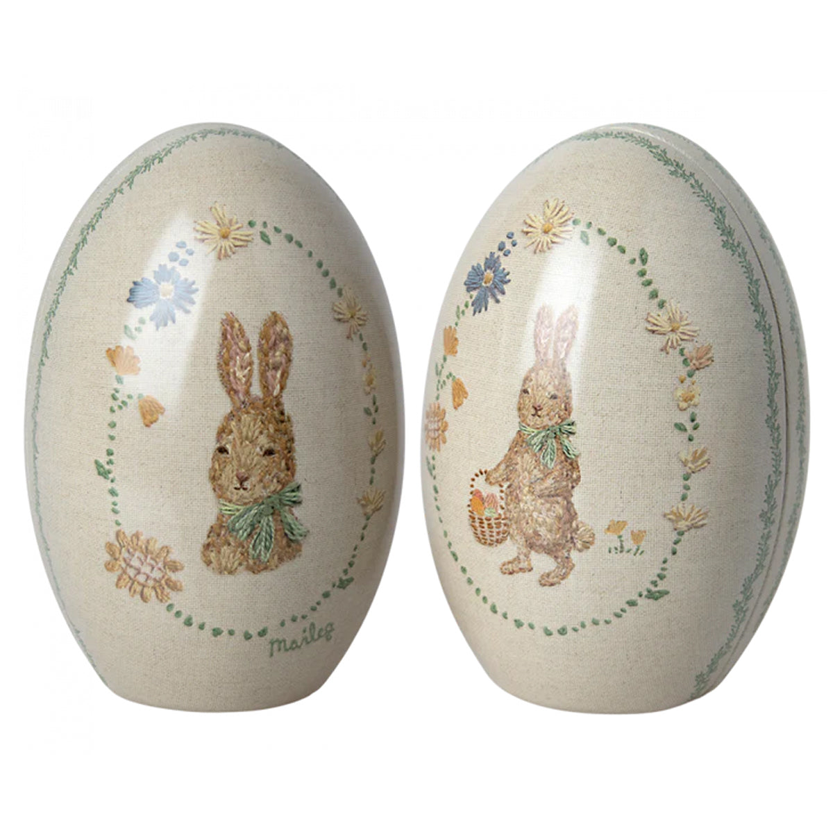 Maileg Easter Egg tins, set of 2 - Mint