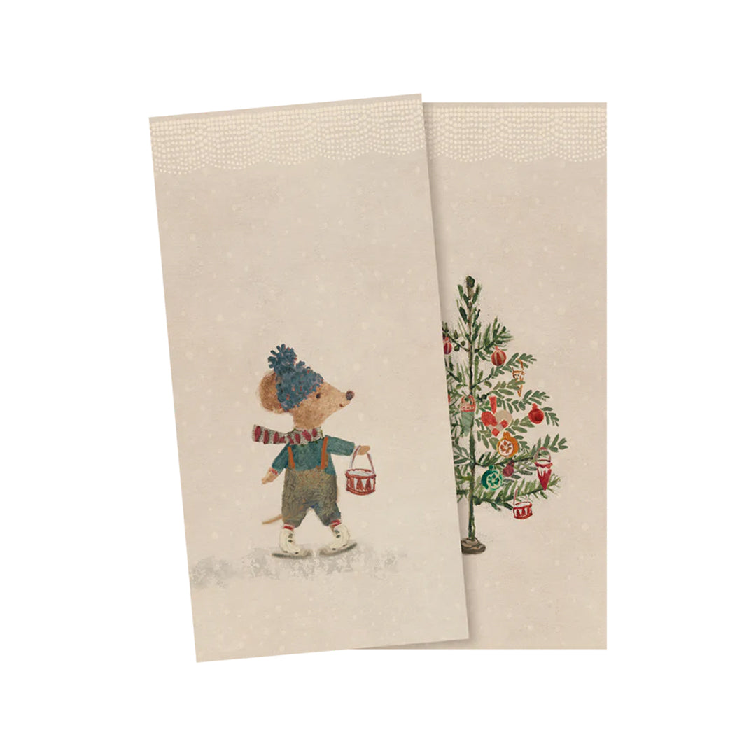 Maileg Napkin Small (Pack of 20) - Christmas Mice