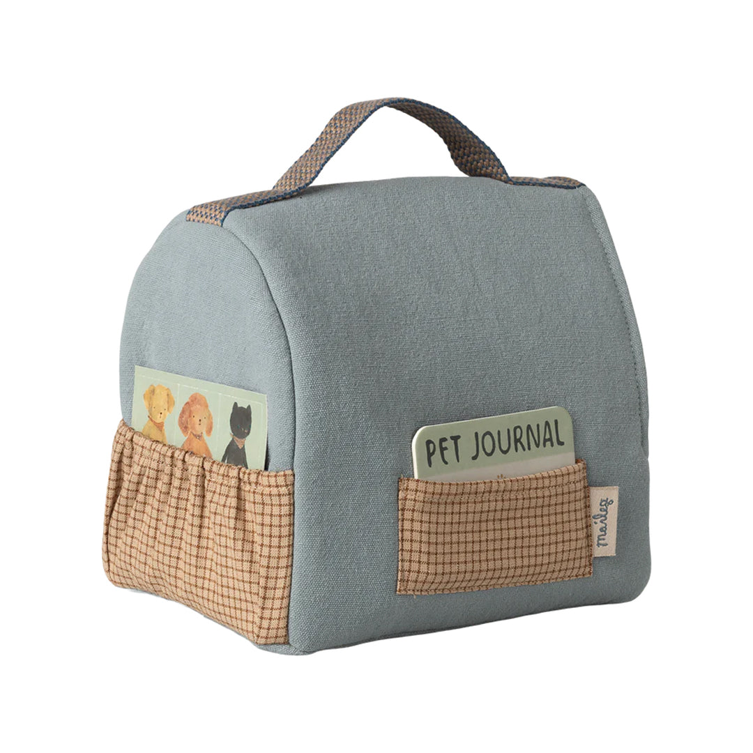 Maileg Pet Carrier - Dusty Blue