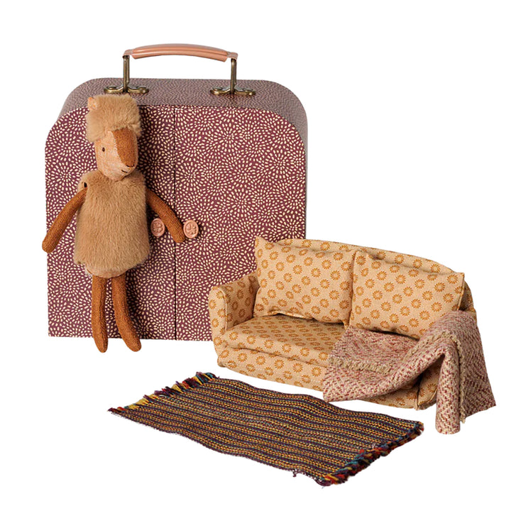 Maileg Little Sister Reindeer In A Suitcase