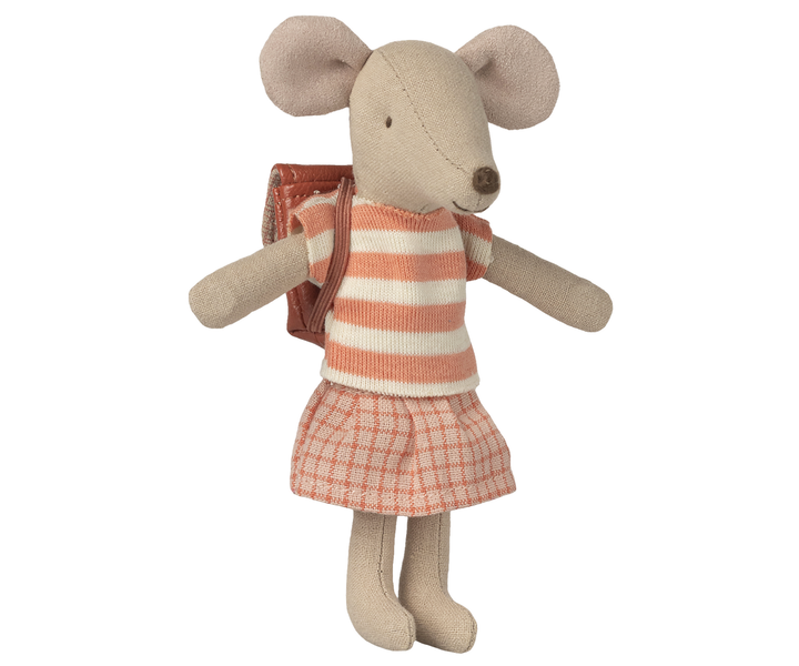 Maileg Tricycle Mouse, Big Sister - Coral
