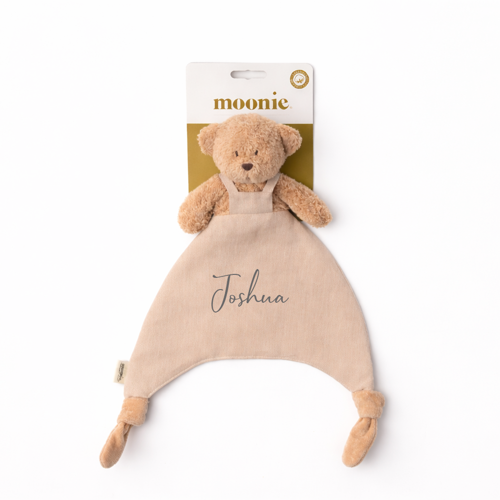 Moonie Doudou Organic Cotton Bear Comforter - Cappuccino