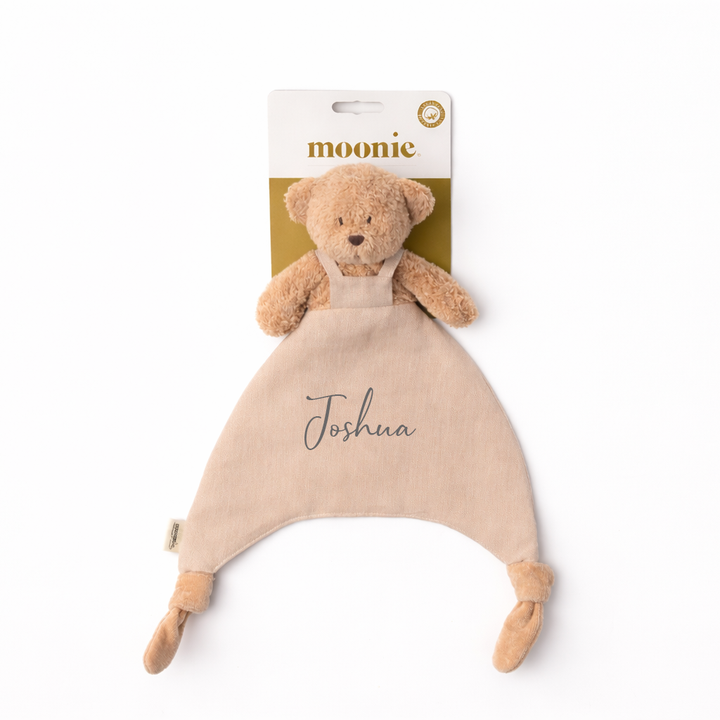 Moonie Doudou Organic Cotton Bear Comforter - Cappuccino